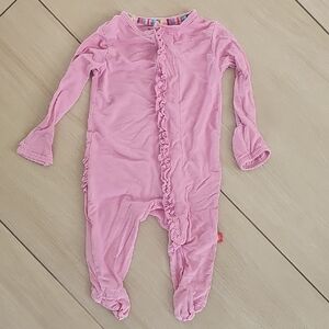 Pink Kids One Piece With Ruffles